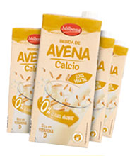 Bebida de avena con calcio