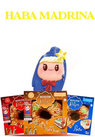 Encuentra a tu Haba Madrina en nuestros roscones de Reyes.